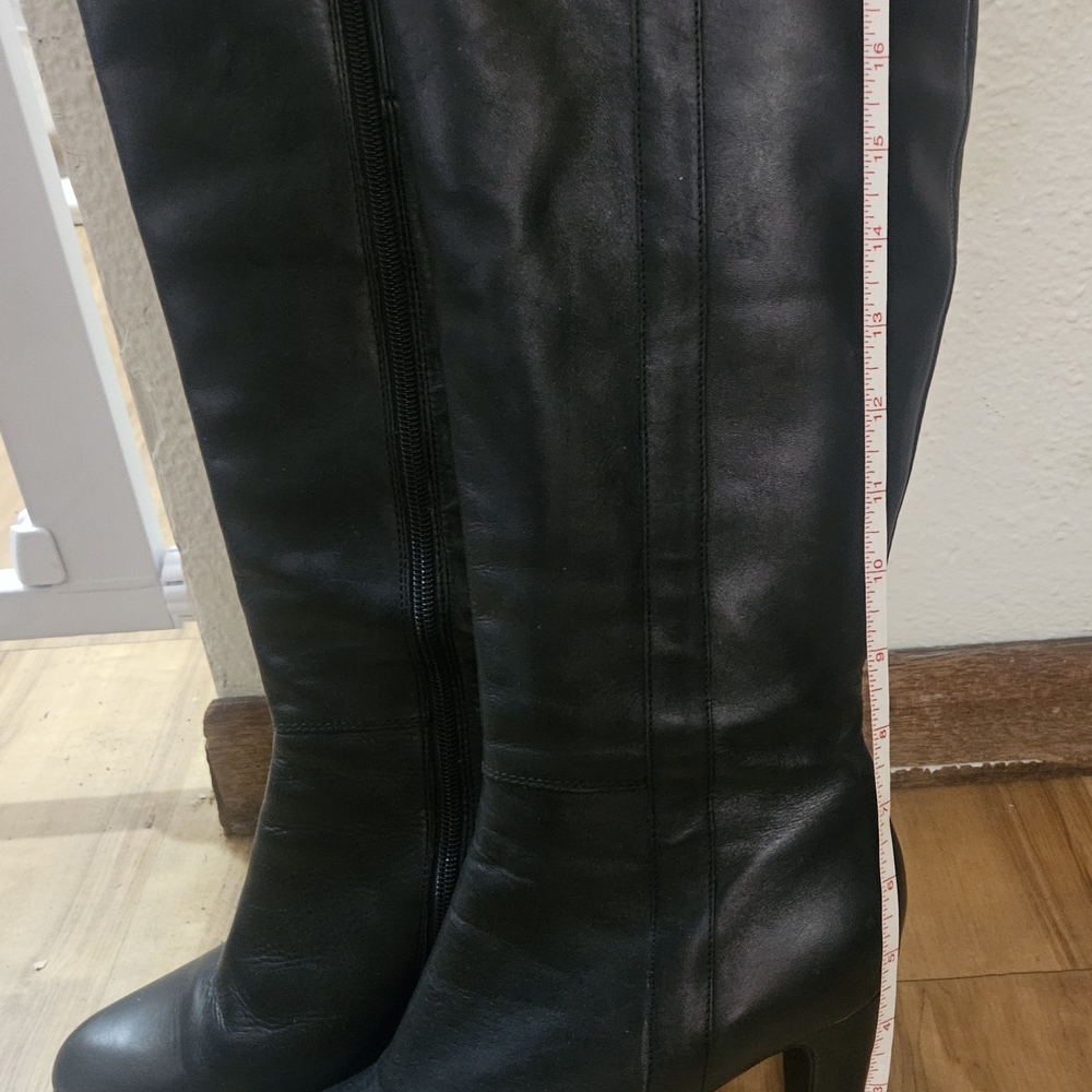Alfani Black Over the Knee Boots with Sleek Leather Finish